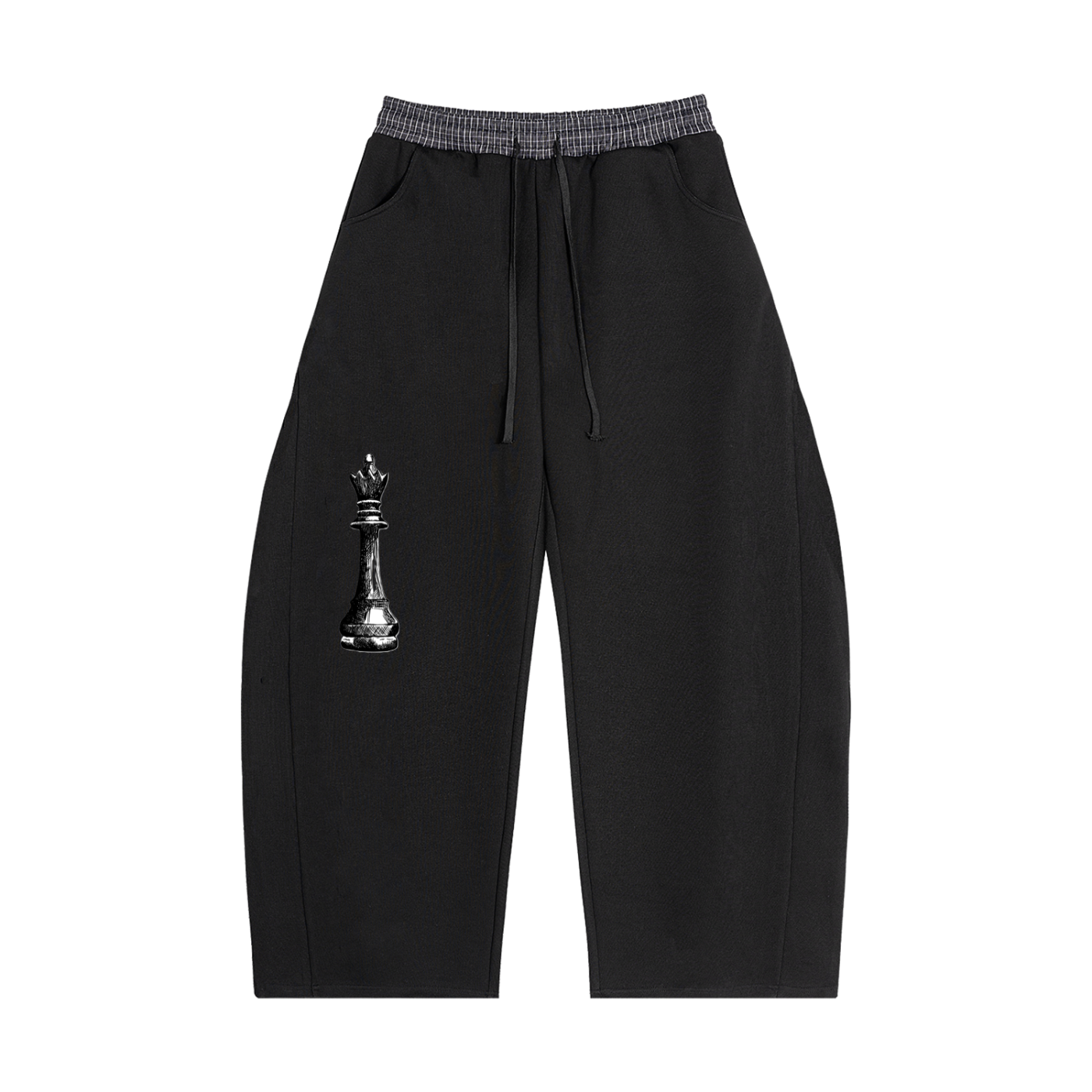 Plaid Waistband Barrel Sweatpants