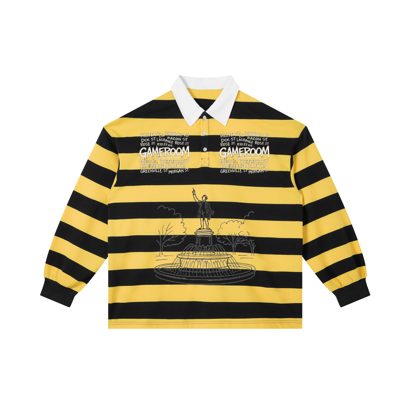 Gameroom Color Block Stripe Polo Shirt