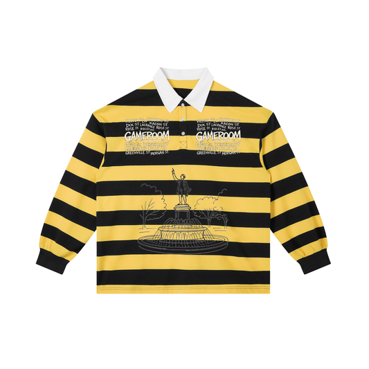 Gameroom Color Block Stripe Polo Shirt