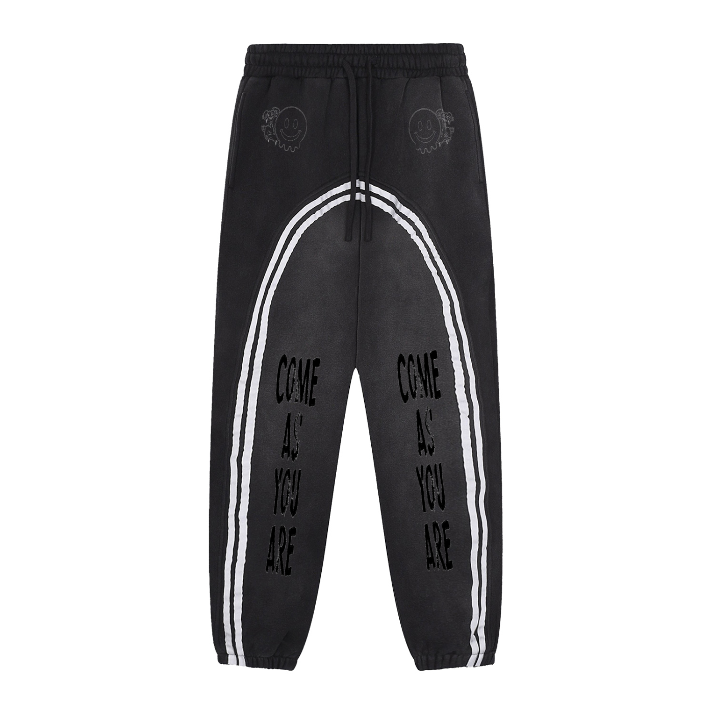 Sun Fade Contrast Tape Fleece Jogged Sweatpants