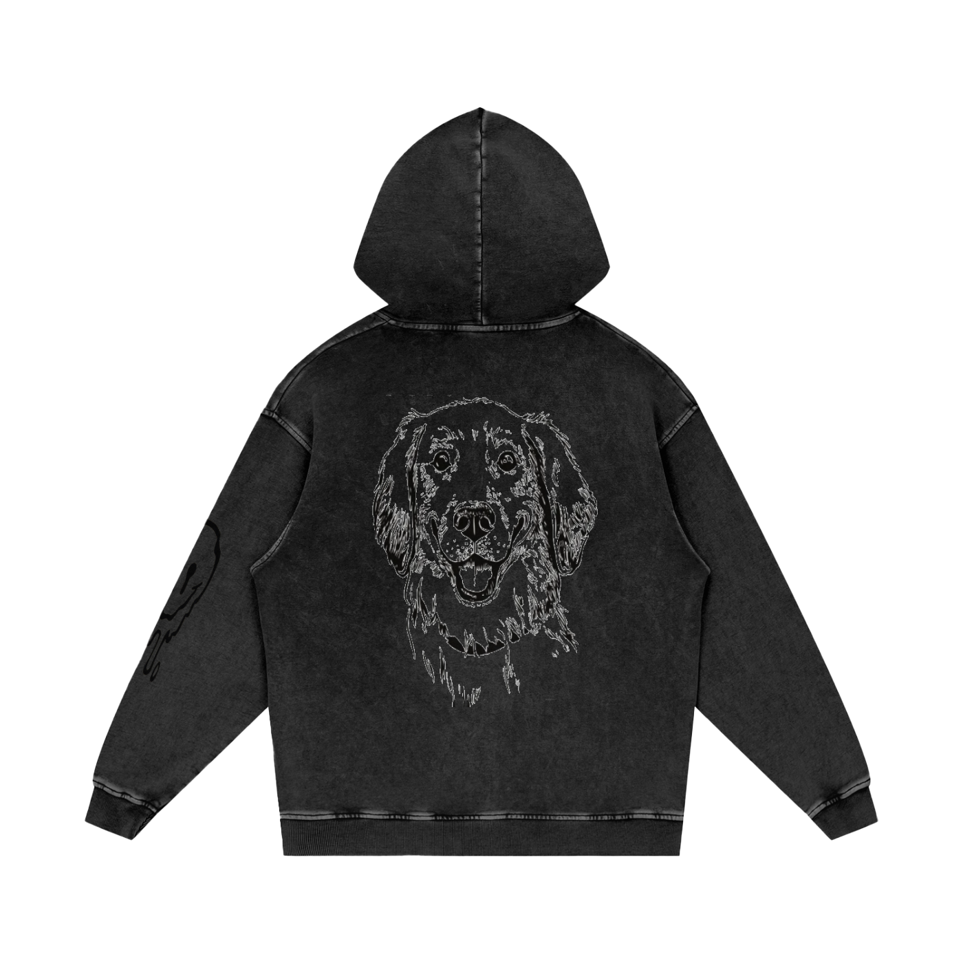 Snow Washed Loose Cotton Hoodie