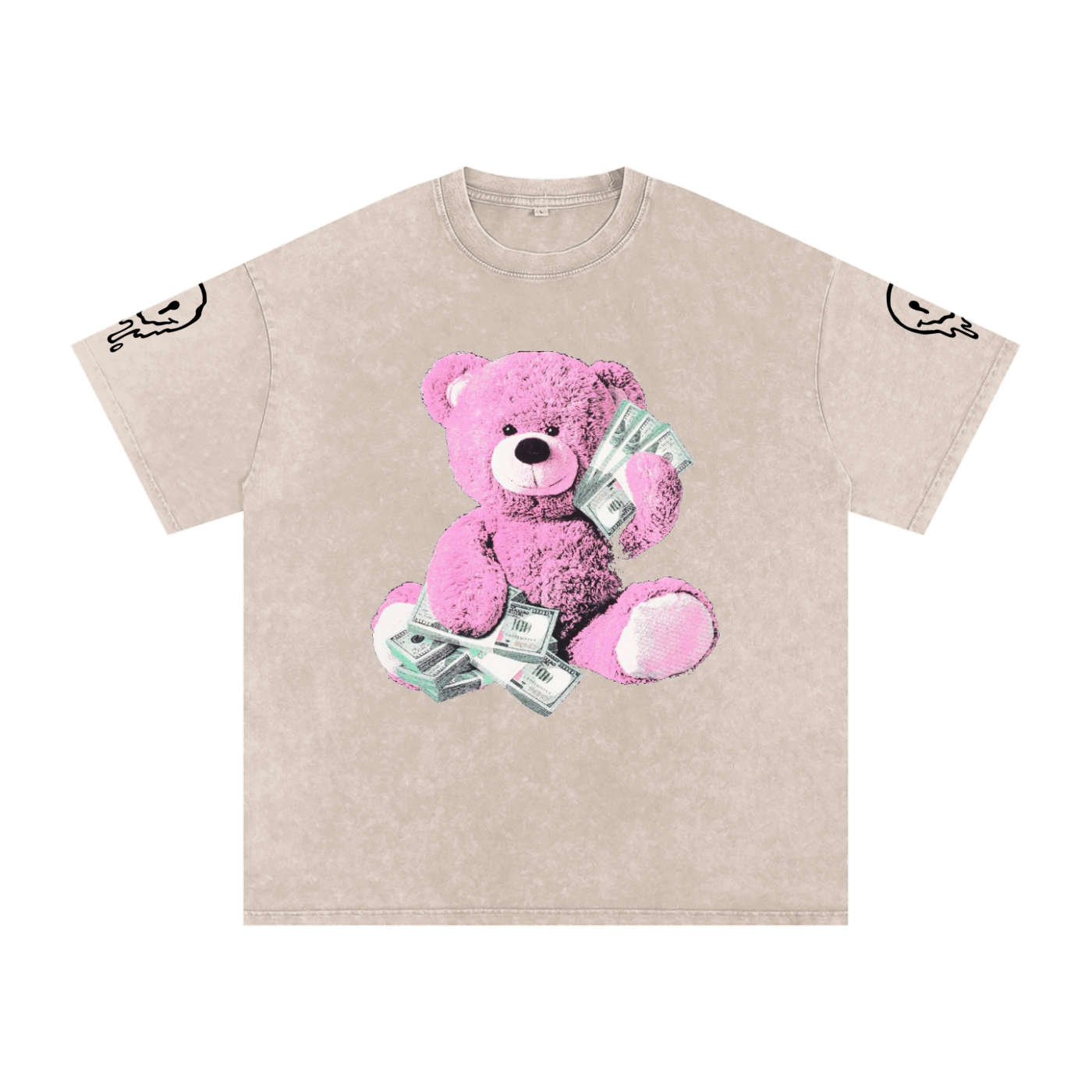 Snow Washed Oversized Cotton T-Shirt